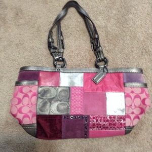 Coach Pink Patchwork Purse
